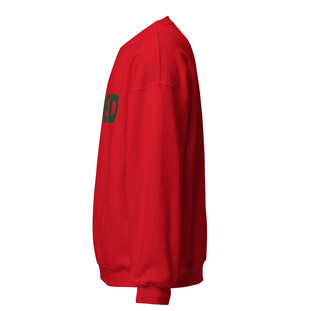 Faded Fabrics Forest Green/Red Basic Sweatshirt