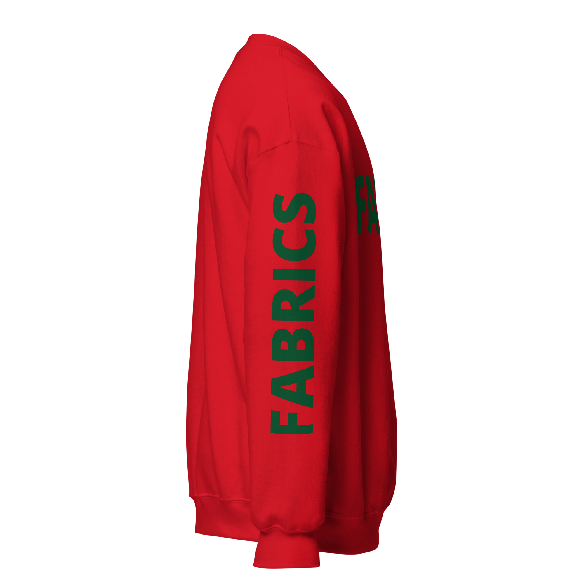 Faded Fabrics Forest Green/Red Basic Sweatshirt