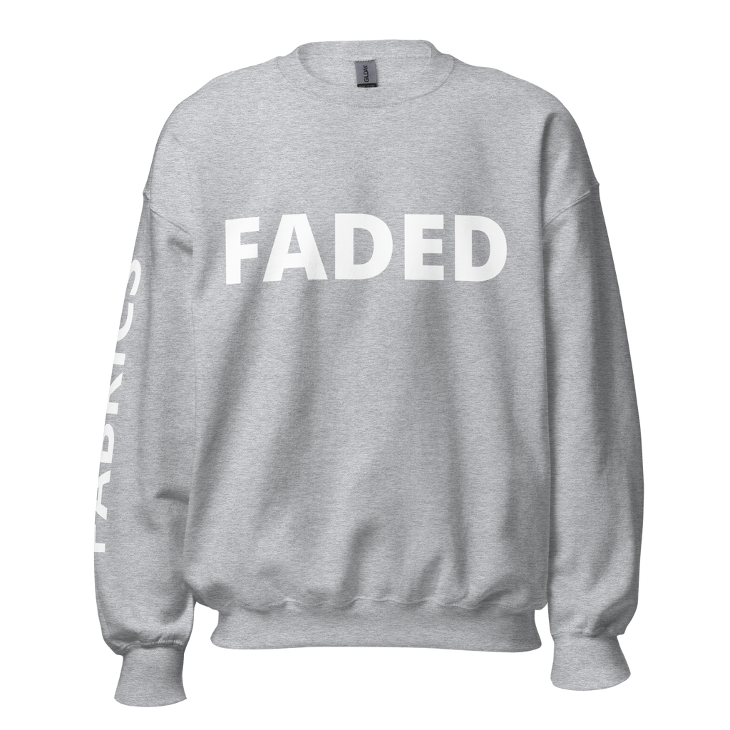 Faded Fabrics White Logo Basic Sweatshirt