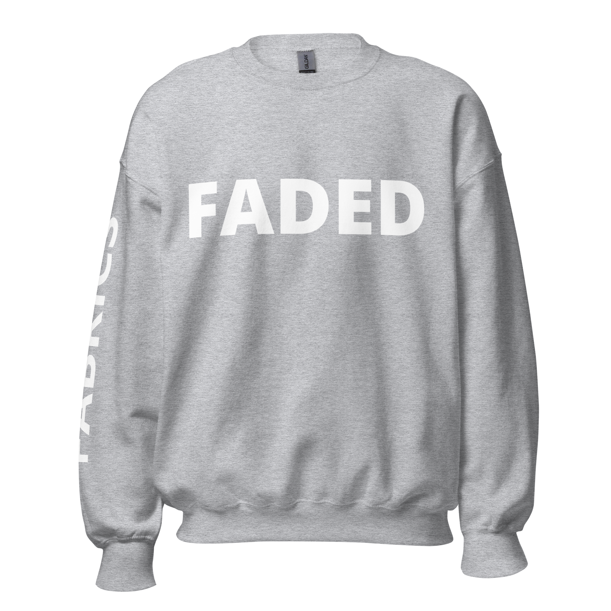 Faded Fabrics White Logo Basic Sweatshirt