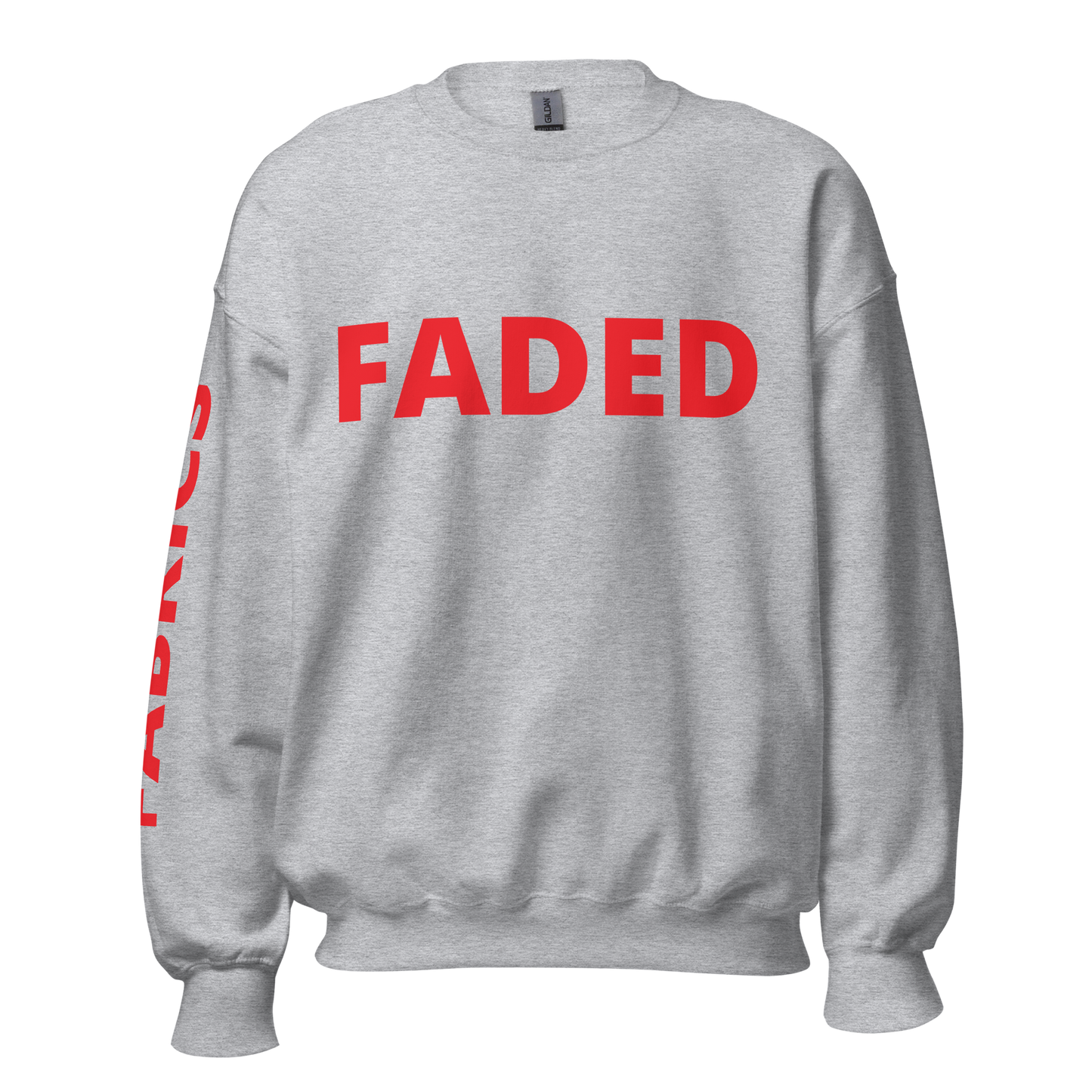 Faded Fabrics Red Logo Basic Sweatshirt