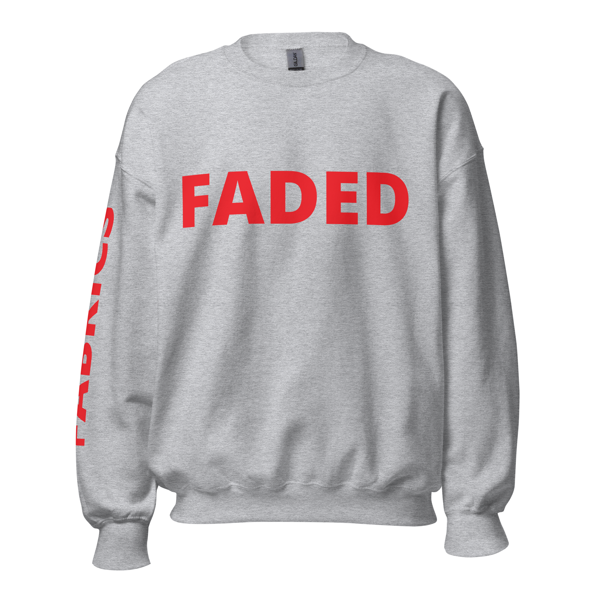Faded Fabrics Red Logo Basic Sweatshirt