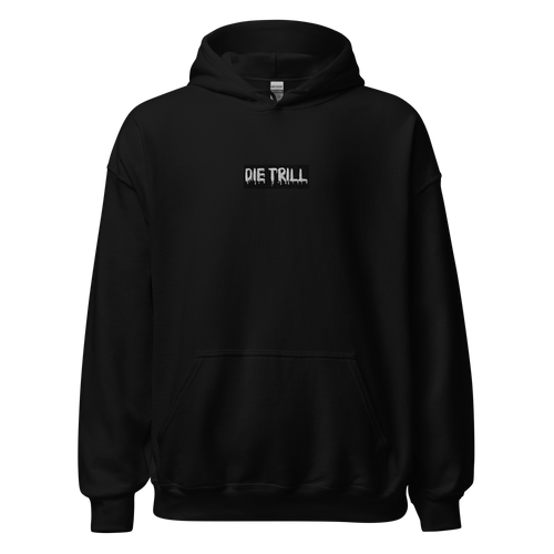 Die Trill Black Box Logo Unisex Hoodie - Faded Fabrics