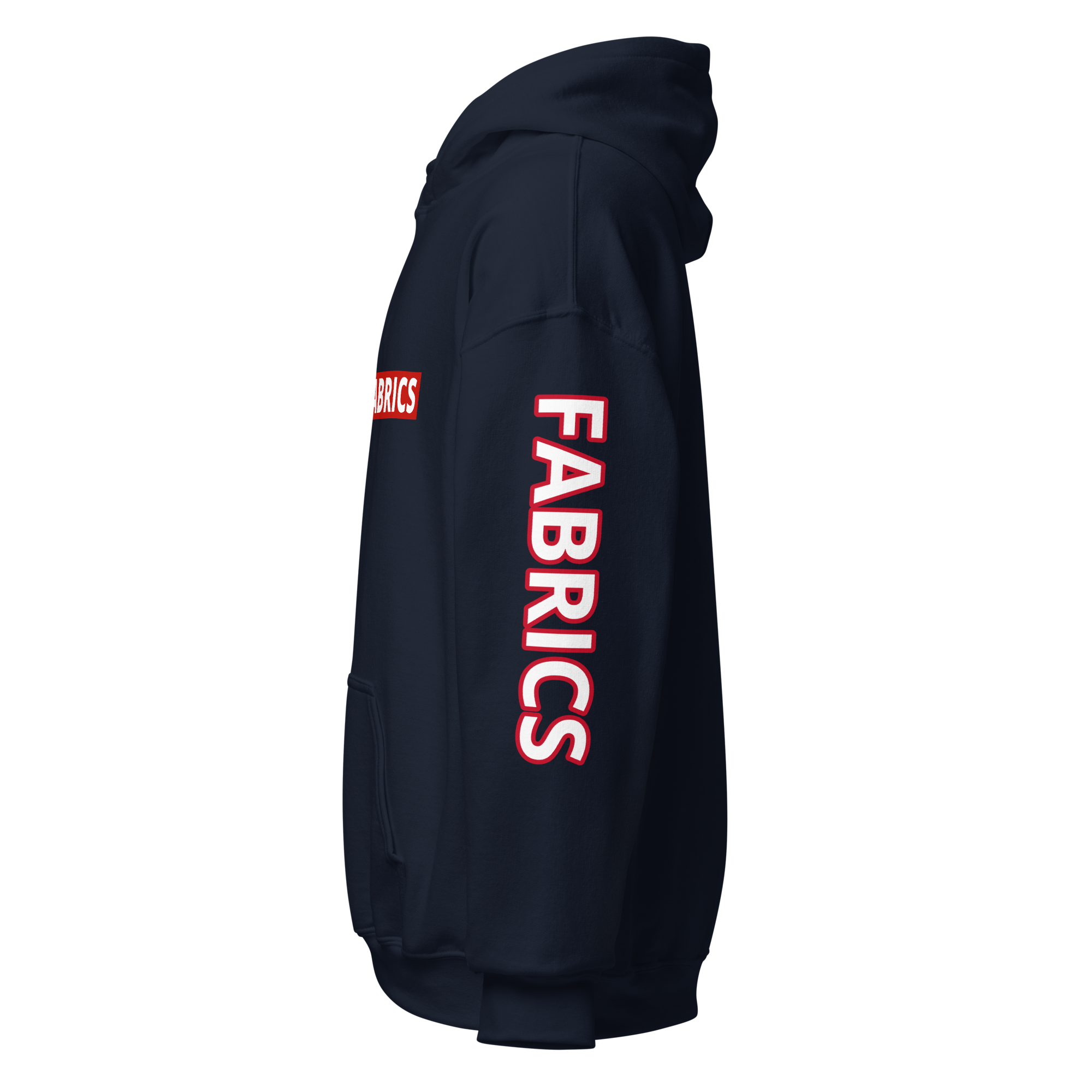Faded Fabrics Box Logo Front/Sleeves Unisex Hoodie