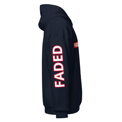 Faded Fabrics Box Logo Front/Sleeves Unisex Hoodie