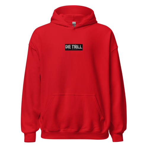 Die Trill Black Box Logo Unisex Hoodie - Faded Fabrics