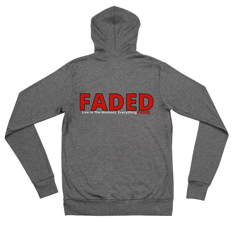 Faded Live In The Moment Zip Up Hoodie