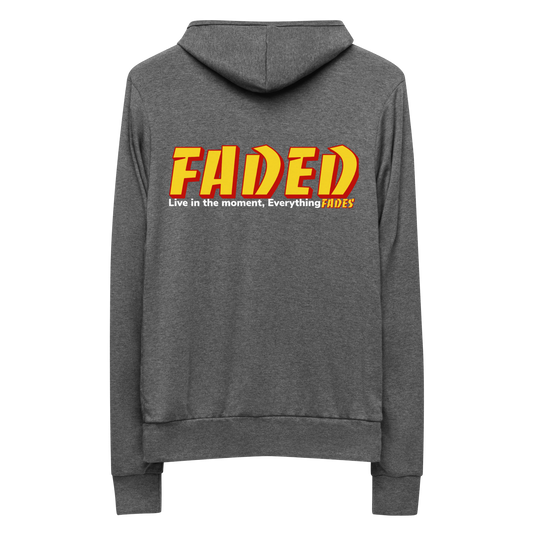 Faded Banco Unisex Zip Up Hoodie