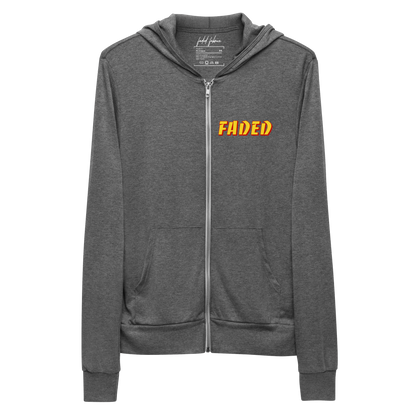 Faded Banco Unisex Zip Up Hoodie