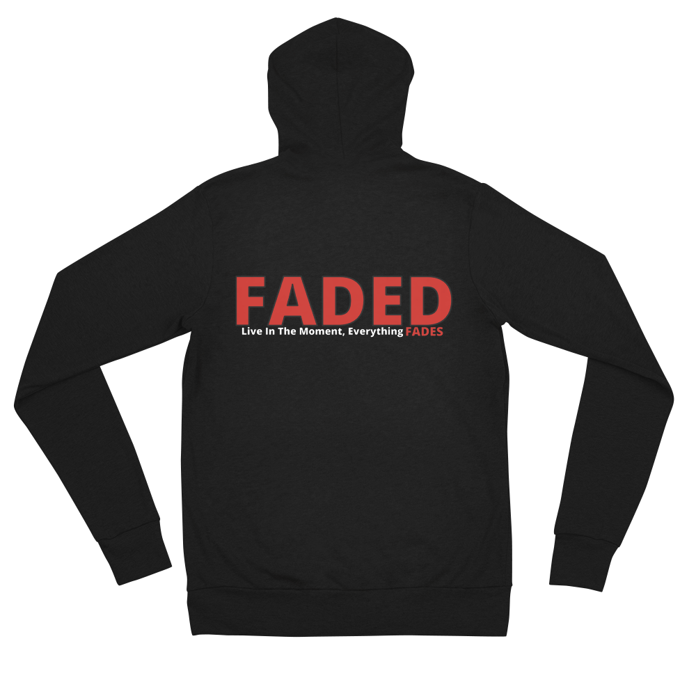 Faded Live In The Moment Zip Up Hoodie