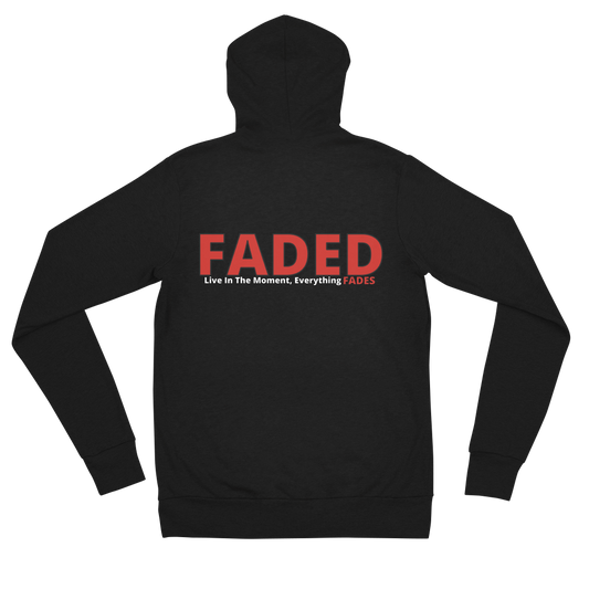 Faded Live In The Moment Zip Up Hoodie