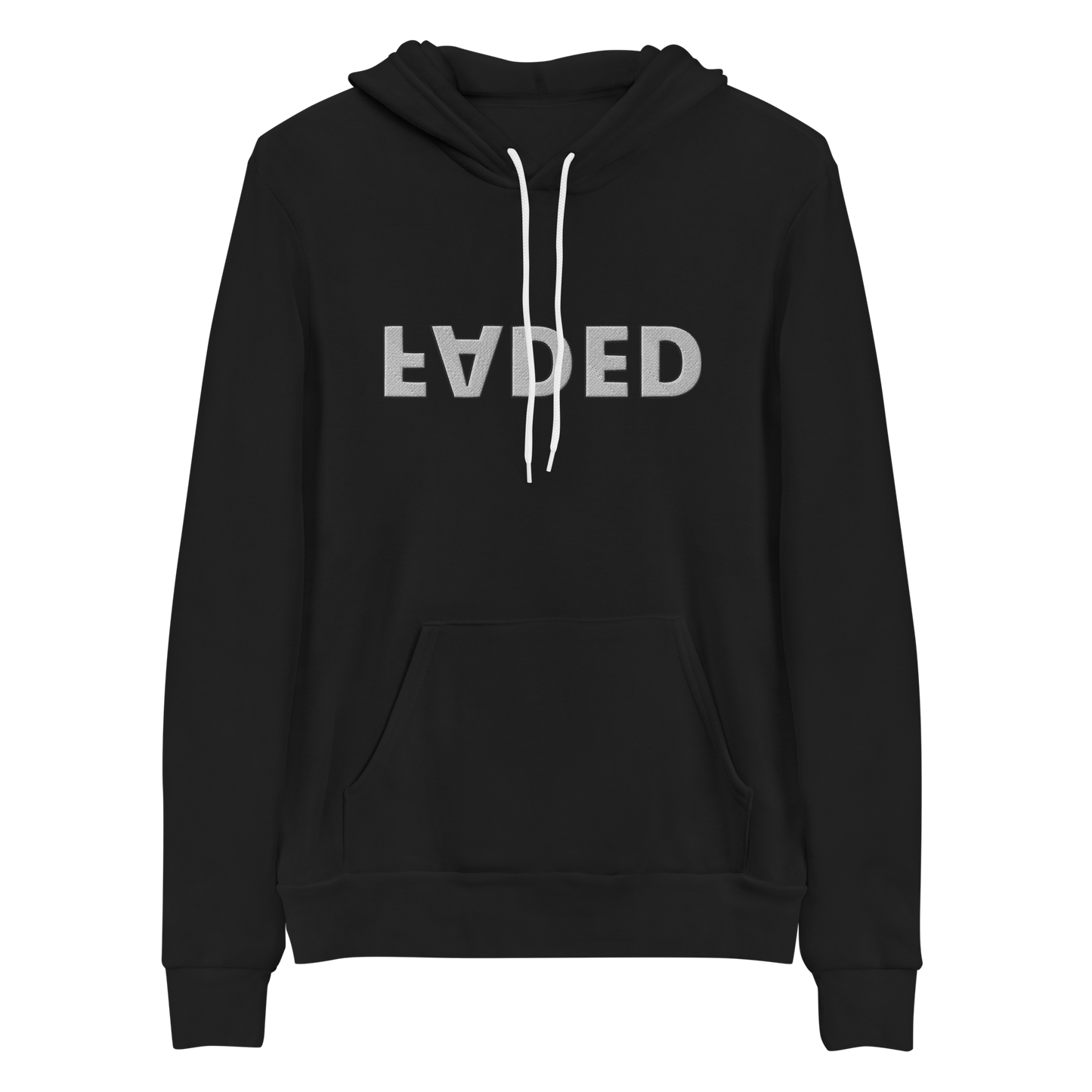 Faded Upside Down Embroidered Logo Hoodie