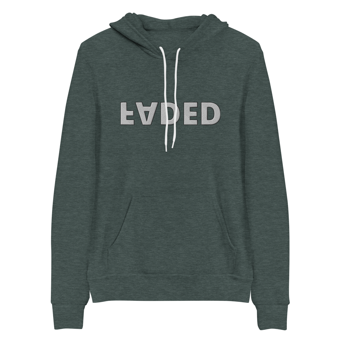 Faded Upside Down Embroidered Logo Hoodie