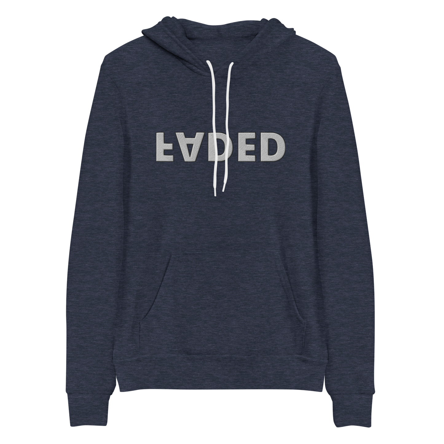 Faded Upside Down Embroidered Logo Hoodie