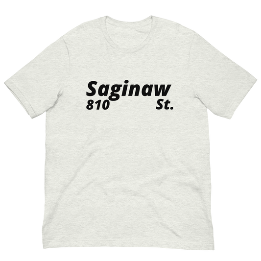 Saginaw St. Black Logo Unisex T-Shirt