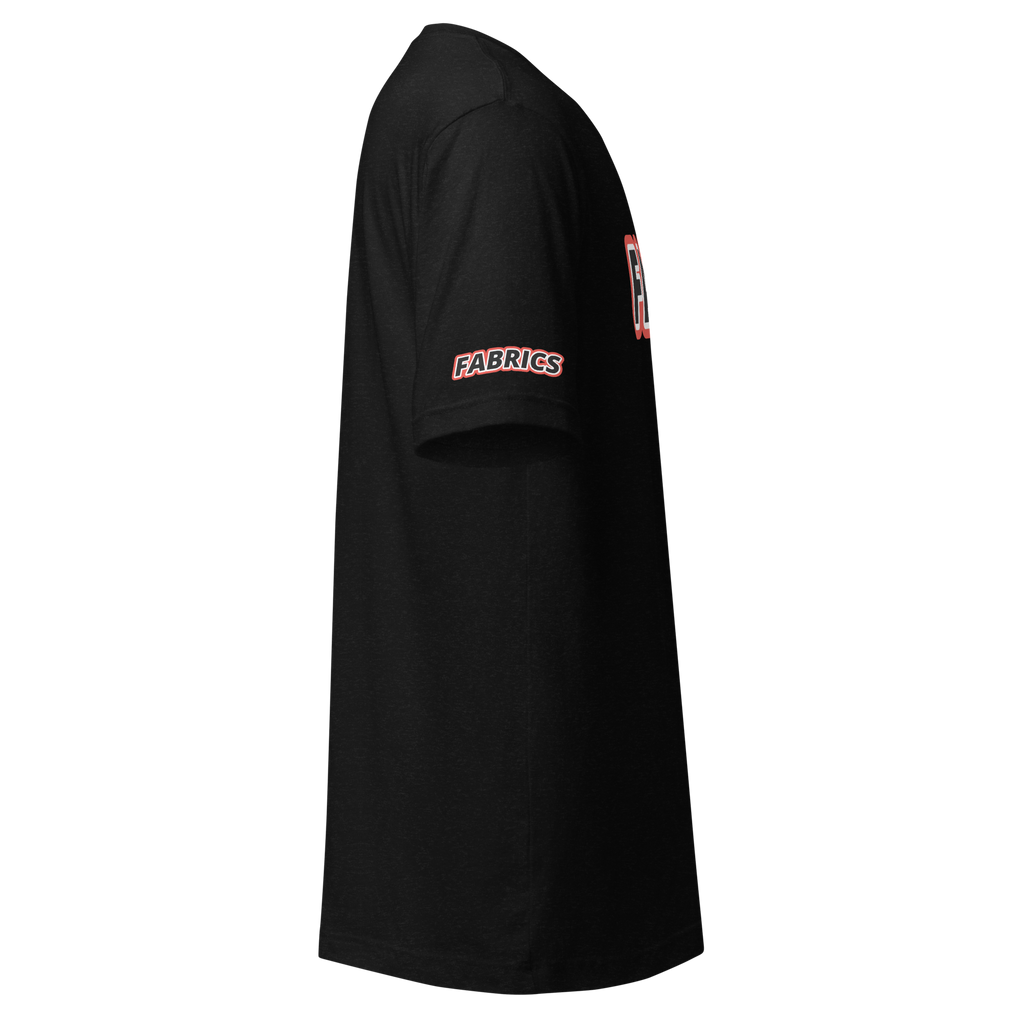 Faded Fabrics Black/Red Outline Unisex T-Shirt